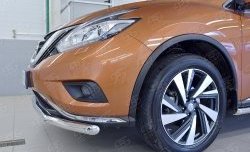 14 649 р. Защита переднего бампера (Ø63 мм, нержавейка) SLITKOFF  Nissan Murano  3 Z52 (2015-2022) дорестайлинг. Увеличить фотографию 3