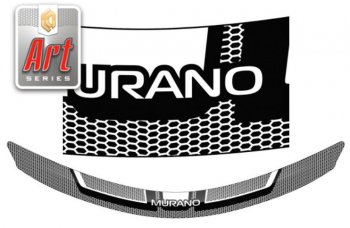 2 259 р. Дефлектор капота CA-Plastiс  Nissan Murano  1 Z50 (2002-2009) (Серия Art серебро). Увеличить фотографию 1