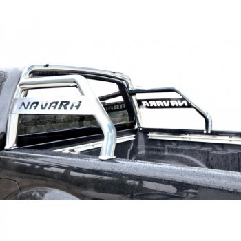 25 999 р. Защитная дуга багажника ТехноСфера (Техно Сфера) (d63.5 mm)  Nissan Navara  2 D40 (2004-2016) (Нержавейка полированная). Увеличить фотографию 1