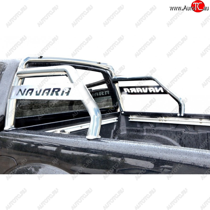 25 999 р. Защитная дуга багажника ТехноСфера (Техно Сфера) (d63.5 mm)  Nissan Navara  2 D40 (2004-2016) (Нержавейка полированная)