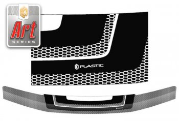2 079 р. Дефлектор капота CA-Plastiс  Nissan Navara  2 D40 (2004-2010) (Серия Art черная). Увеличить фотографию 1
