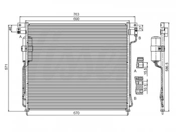 Радиатор кондиционера SAT  Navara  2 D40, Pathfinder  R51