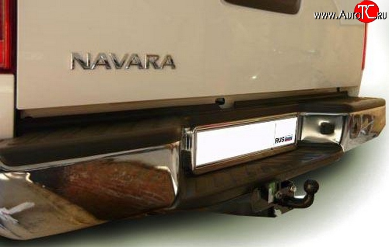 8 189 р. Фаркоп (бампер со ступенькой) NovLine  Nissan Navara  2 D40 (2004-2010)