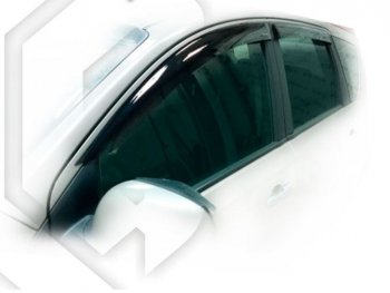 2 079 р. Дефлектора окон (правый руль) CA-Plastic  Nissan Note  1 (2008-2013) (Classic полупрозрачный, Без хром.молдинга). Увеличить фотографию 1