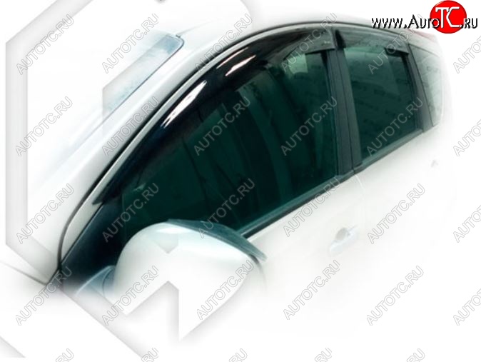 2 079 р. Дефлектора окон (правый руль) CA-Plastic  Nissan Note  1 (2008-2013) (Classic полупрозрачный, Без хром.молдинга)