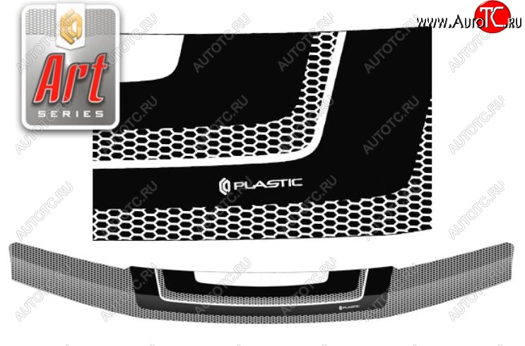 2 349 р. Дефлектор капота CA-Plastiс  Nissan Pathfinder  3 R51 (2004-2010) (Серия Art графит)