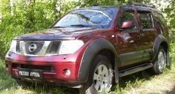 7 749 р. Молдинги дверей RA (широкие, комплект) Nissan Pathfinder R51 дорестайлинг (2004-2007) (Поверхность глянец (под окраску), Неокрашенные). Увеличить фотографию 2