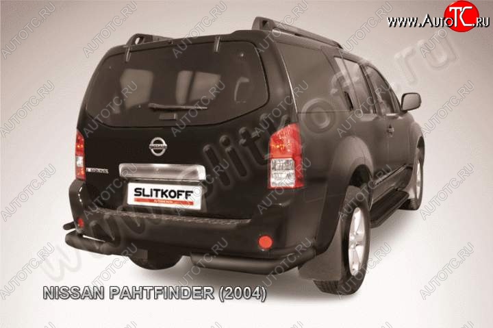 7 949 р. Уголки d76+d42 двойные  Nissan Pathfinder  R51 (2004-2007) (Цвет: серебристый)