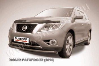 Защита переднего бампер Slitkoff Nissan Pathfinder 4 R52 дорестайлинг (2012-2017)