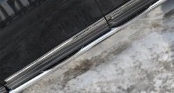 20 749 р. Защита порогов с пластиковыми вставками для ног из круглой трубы диаметром 76 мм Russtal  Nissan Pathfinder  R52 (2012-2017) (Защита порогов с со скосами на торцах (вариант 1)). Увеличить фотографию 8