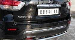 11 999 р. Защита заднего бампера (Ø63 мм, нержавейка) Russtal  Nissan Pathfinder  R52 (2012-2017). Увеличить фотографию 2