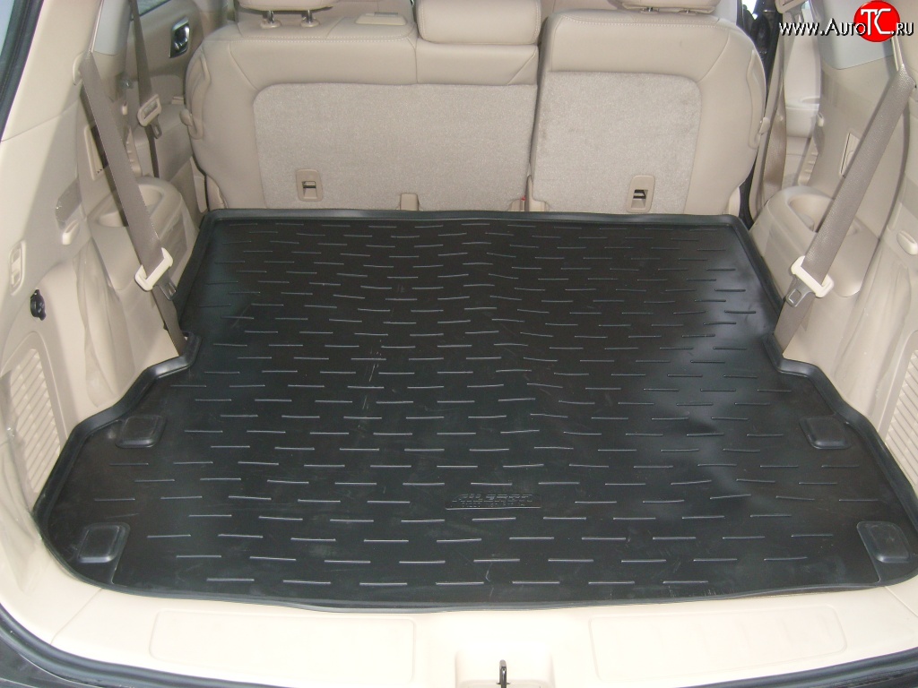 1 789 р. Коврик в багажник (7 мест, длинный) Aileron (полиуретан)  Nissan Pathfinder  R52 (2012-2017)