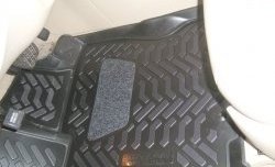 Комплект ковриков в салон Aileron 4 шт. (полиуретан, 3D с подпятником) Nissan (Нисан) Pathfinder (Патфайндер)  4 R52 (2012-2017) 4 R52 дорестайлинг