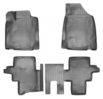2 699 р. Комплект ковриков в салон Norplast Unidec  Nissan Pathfinder  4 R52 (2012-2017) (Цвет: черный). Увеличить фотографию 1