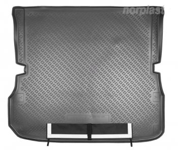 3 099 р. Коврик багажника Norplast Unidec (сложенный 3 ряд)  Nissan Pathfinder  R52 (2012-2017) (Черный, с погрузочным ковриком (фартуком)). Увеличить фотографию 1
