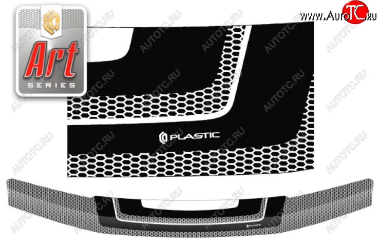 2 349 р. Дефлектор капота CA-Plastiс  Nissan Pathfinder  R51 (2009-2014) (Серия Art графит)