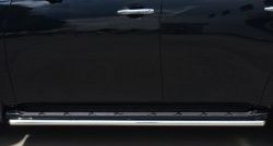 13 349 р. Защита порогов из круглой трубы диаметром 42 мм (рестайлинг) Russtal  Nissan Patrol  6 (2010-2014). Увеличить фотографию 2