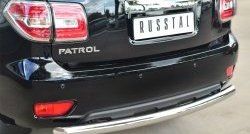 14 599 р. Защита заднего бампера (Ø76 мм, нержавейка) Russtal  Nissan Patrol  6 (2014-2017). Увеличить фотографию 2