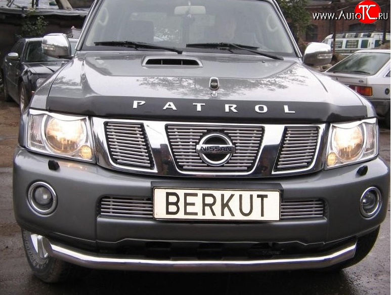 6 299 р. Декоративная вставка решетки радиатора Berkut Nissan Patrol 5 Y61 2-ой рестайлинг (2004-2010)