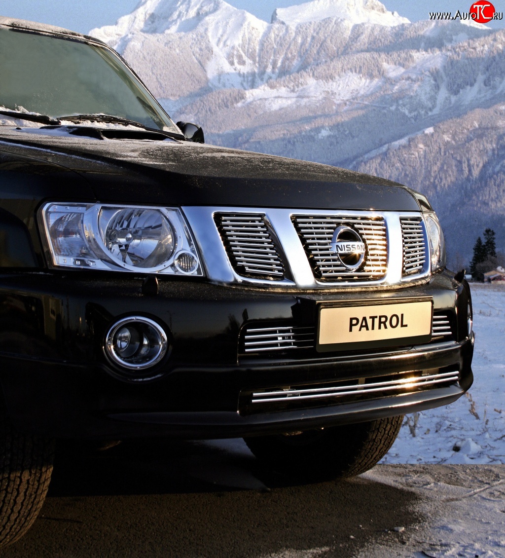 6 399 р. Декоративная вставка воздухозаборника (рестайлинг) Berkut  Nissan Patrol  5 (2004-2010)