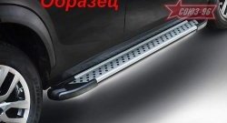 Пороги из алюминиевого профиля Souz-96 Nissan Patrol 6 Y62 дорестайлинг (2010-2014)