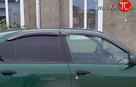 1 059 р. Комплект дефлекторов окон (ветровиков) 4 шт. Russtal Nissan Primera 2 седан P11 рестайлинг (1999-2002)