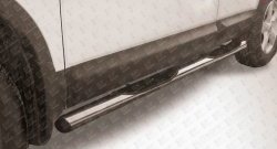 19 649 р. Защита порогов из трубы d76 мм с пластиковыми вставками для ног Slitkoff  Nissan Qashqai  1 (2007-2010) (Нержавейка, Полированная). Увеличить фотографию 1