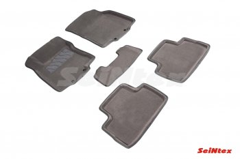 Комплект 3D ковриков в салон (ворсовые / серые) Seintex Nissan Qashqai 2 J11 рестайлинг (2017-2022)