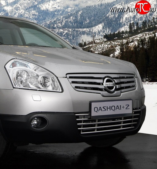 4 409 р. Декоративная вставка воздухозаборника Novline (d16 мм)  Nissan Qashqai +2  1 (2008-2010)