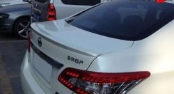 2 699 р. Лип спойлер M-VRS  Nissan Sentra  7 (2014-2017) (Неокрашенный). Увеличить фотографию 4