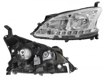 6 999 р. Левая фара (эл.корректор, LED (муляж)) SAT  Nissan Sentra  7 (2014-2017). Увеличить фотографию 1