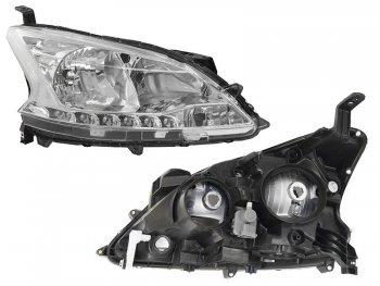 6 999 р. Правая фара (эл.корректор, LED (муляж)) SAT Nissan Sentra 7 B17 (2014-2017). Увеличить фотографию 1