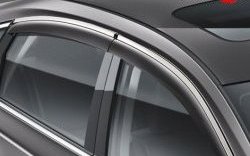 2 199 р. Комплект дефлекторов окон SkyLine (хром молдинг) Nissan Teana 3 L33 дорестайлинг (2014-2020). Увеличить фотографию 1