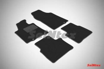 2 599 р. Комплект ворсовых ковриков в салон LUX Seintex  Nissan Teana  3 L33 (2014-2020) (Чёрный). Увеличить фотографию 1