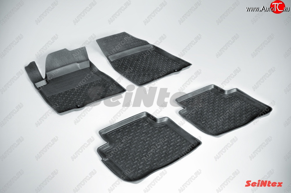 4 599 р. Износостойкие коврики в салон с высоким бортом SeiNtex Premium 4 шт. (резина)  Nissan Teana  2 J32 (2008-2011)