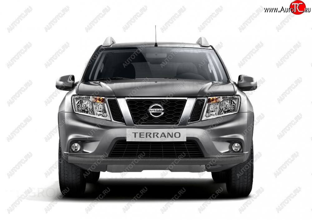 4 289 р. Защита переднего бампера (одинарная, Ø63) Petroil Tuning  Nissan Terrano  D10 (2013-2022), Renault Duster  HS (2015-2021) (черный (Шагрень))