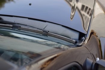 2 889 р. Накладка в проем стеклоочистителей переднего стекла (жабо) Petroil Tuning  Nissan Terrano  D10 (2013-2022), Renault Duster  HS (2010-2021). Увеличить фотографию 3