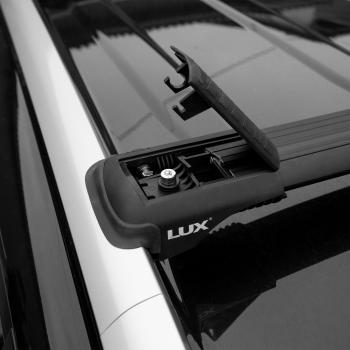 11 999 р. Багажник в сборе LUX Хантер  Nissan Terrano  D10 (2016-2022), Renault Duster  HS (2015-2021) (аэро-трэвэл ( 86-96 см и 92-102 см), черный). Увеличить фотографию 2