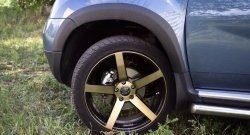 6 249 р. Накладки колесных арок RA (короткие, комплект) Renault Duster HS дорестайлинг (2010-2015) (Поверхность шагрень). Увеличить фотографию 2