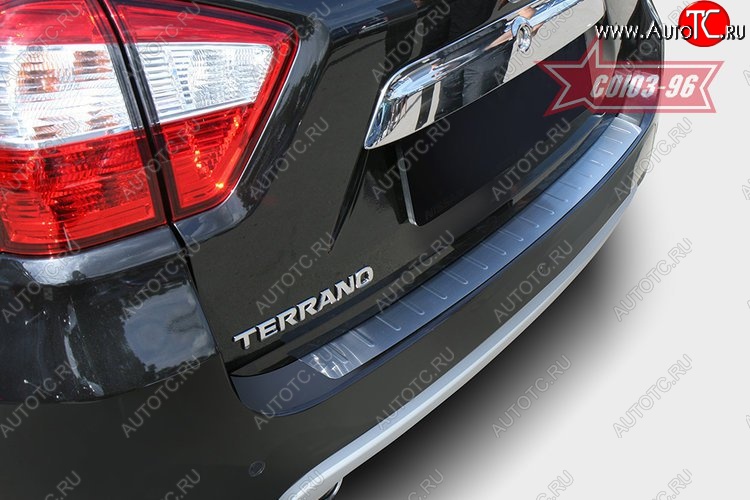 1 889 р. Накладка на задний бампер Souz-96 (штампованная)  Nissan Terrano  3 D10 (2013-2023)