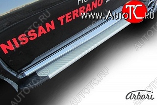 10 979 р. Порожки для ног Arbori Optima Silver Nissan Terrano D10 дорестайлинг (2013-2016)