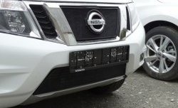 1 229 р. Нижняя сетка на бампер Russtal (черная) Nissan Terrano D10 рестайлинг (2016-2022). Увеличить фотографию 1