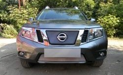 1 369 р. Сетка в решетку радиатора Russtal  Nissan Terrano  D10 (2013-2022) (хром). Увеличить фотографию 2