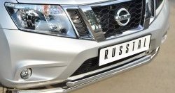 12 499 р. Защита переднего бампера (2 трубыØ63 и 42 мм, нержавейка) Russtal  Nissan Terrano  D10 (2013-2022). Увеличить фотографию 2