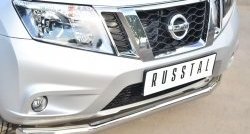 9 249 р. Одинарная защита переднего бампера диаметром 63 мм Russtal Nissan Terrano D10 рестайлинг (2016-2022). Увеличить фотографию 2