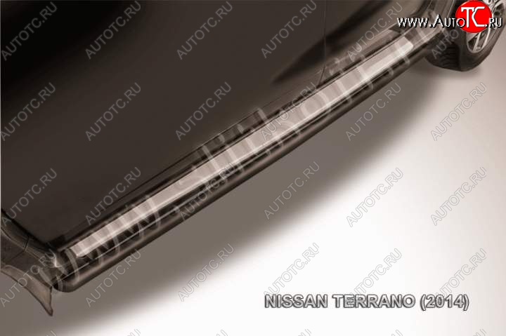 6 299 р. Защита порогов Slitkoff  Nissan Terrano  D10 (2013-2022) (Цвет: серебристый)