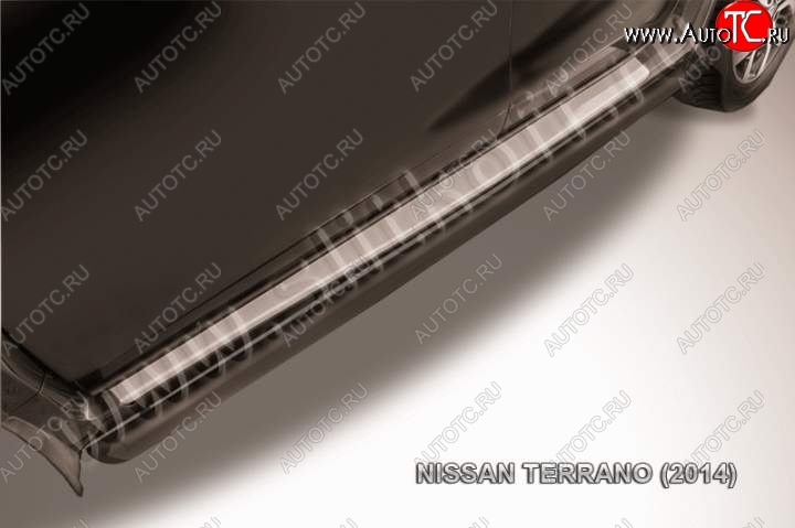 6 899 р. Защита порогов Slitkoff  Nissan Terrano  D10 (2013-2022) (Цвет: серебристый)