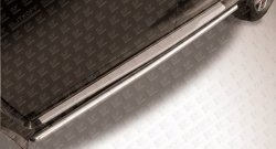 8 999 р. Защита порогов из круглой трубы диаметром 42 мм Slitkoff Nissan Terrano D10 рестайлинг (2016-2022) (Цвет: нержавеющая полированная сталь). Увеличить фотографию 1