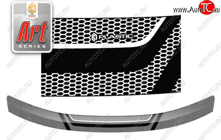 2 399 р. Дефлектор капота CA-Plastiс  Nissan Terrano  D10 (2013-2022) (Серия Art серебро)