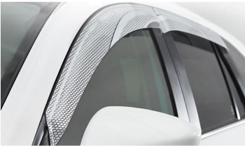 2 399 р. Дефлектора окон CA-Plastiс  Nissan Terrano  D10 (2013-2022) (Серия Art серебро). Увеличить фотографию 2